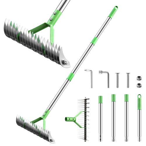 Lawn aerator thatch - aerator, rake
